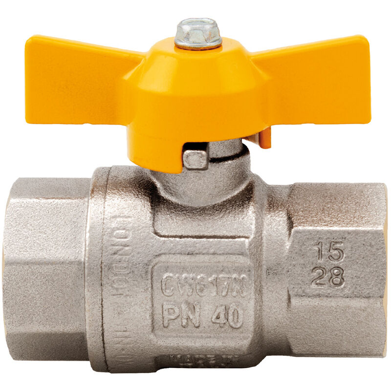 Daikin - valvola a sfera per gas maniglia a 't' 3/4' ff ++ Femmina / femmina. - pz 2