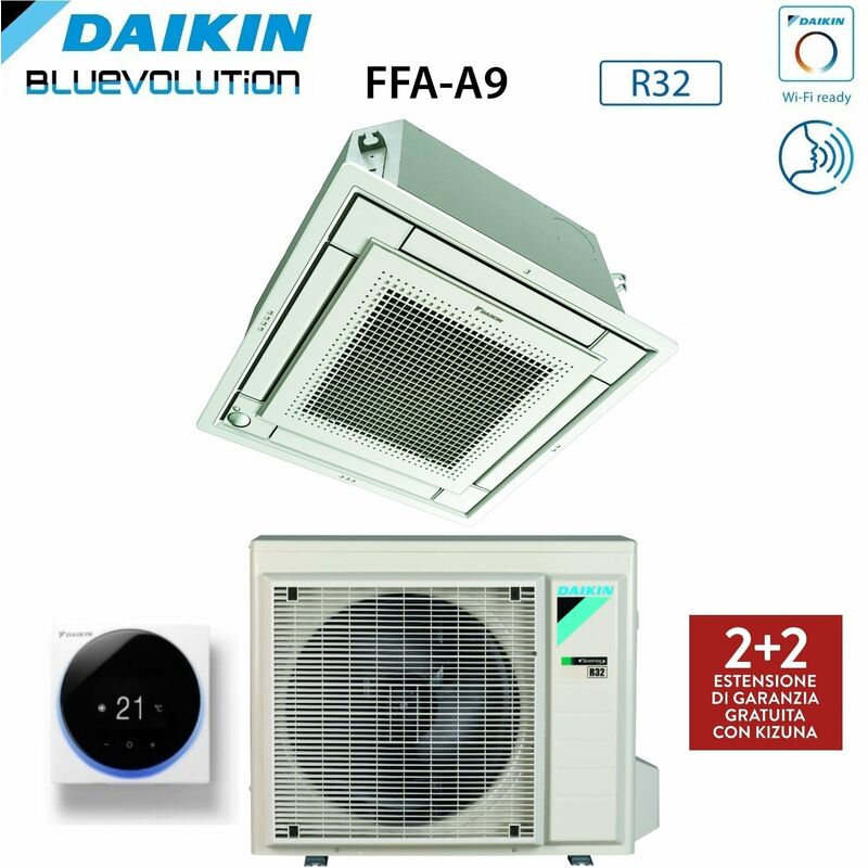 Daikin - climatiseur à cassette entièrement plat 18000 btu ffa50a9 r-32 wi-fi en option avec grille blanche incluse classe a+/a - garantie europèenne