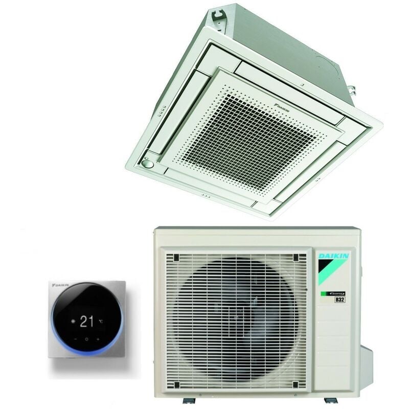 Climatiseur à cassettes entièrement plat 12000 btu ffa35a9 r-32 wi-fi en option avec grille incluse classe a++/a+ - garantie europèenne commande