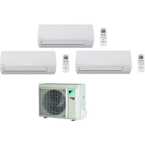 Daikin – Climatiseur réversible TRI split 3MXF68A – 1 unité CTXF35C + 2 unités CTXF20C – Efficacité A++ – R32 – Niveau sonore 20 dBA