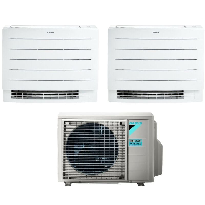 Floor Standing Dual Split Air Conditioner perfera fvxm-a 9+12 with 2MXM40M/N R-32 Wi-Fi Integrated 9000+12000 With Infrared Remote Control Included