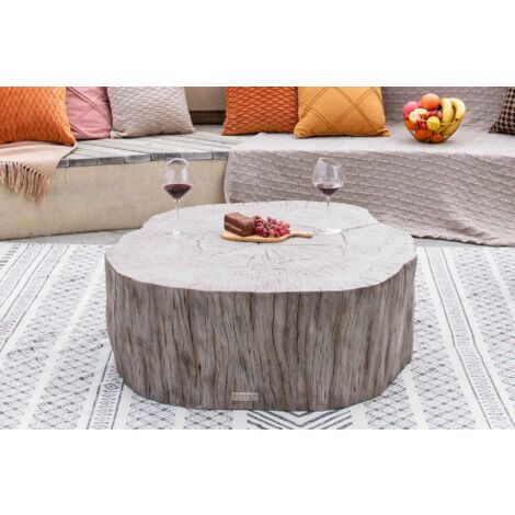DAINTREE Table basse en béton  élégant  durable  106 x 100 x 35.6 cm