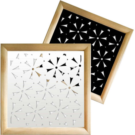 DAISY - Modules décoratifs en bois et PVC - Dimension : 48x48 cm - Couleur : blanc