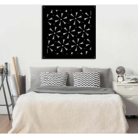 DAISY - Pannello in PVC traforato - Parasole - Misura: 50x150 cm - Colore: nero