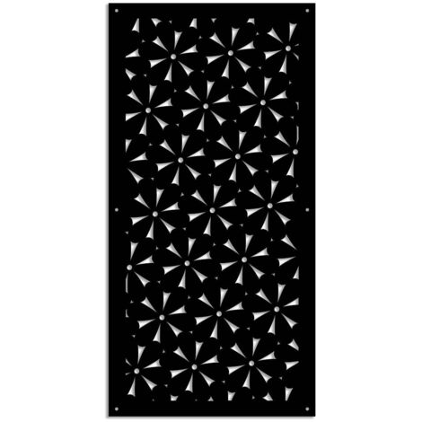 DAISY - Pannello in PVC traforato - Parasole - Misura: 73x148 cm - Colore: nero
