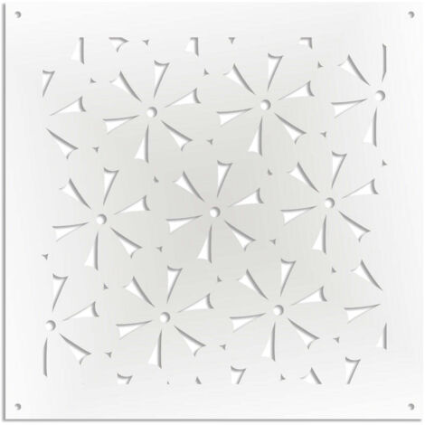 DAISY - Pannello in PVC traforato - Parasole - Misura: 73x73 cm - Colore: bianco