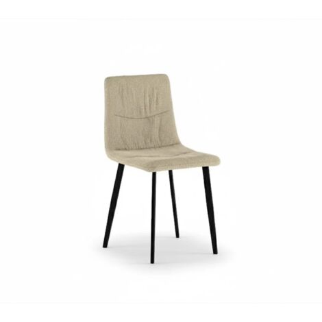 Daisy, Set di 4 sedie in tessuto easy-clean Beige (46cm X 55cm H. 87.5cm)  Duzzle