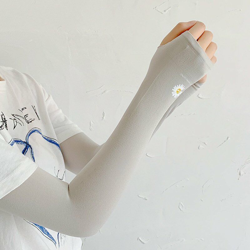 

Daisy Sun Gloves Summer Arm Guard Mangas Mujeres Anti-UV Mangas de seda de hielo Seccion delgada Mangas frescas de conduccion