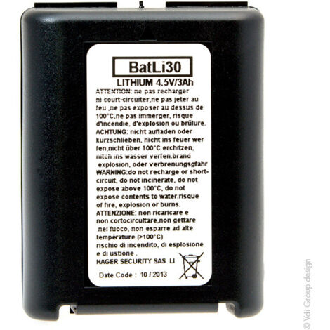 Daitem - Pile alarme DAITEM BATLI30 4.5V 3Ah