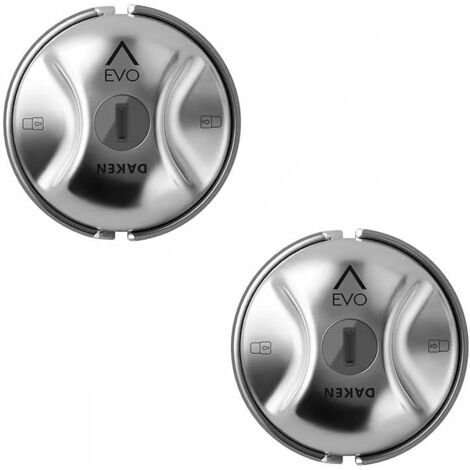 Daken – Serrure antivol utilitaire double – Lot de 2 – Corps et anse en inox – Système de verrouillage Turn Lock™ – 4 clés identiques