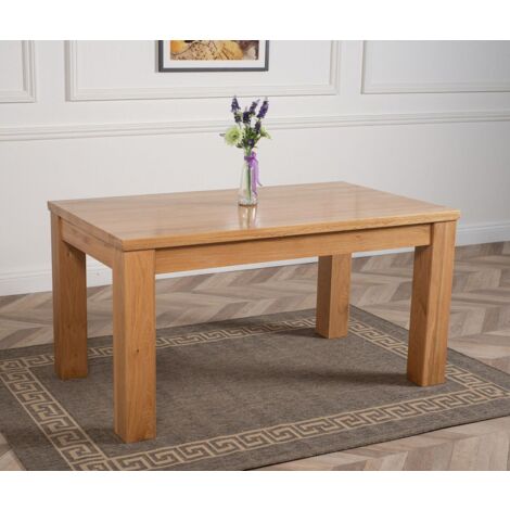 Dakota 152cm Chunky Medium Solid Oak Dining Table