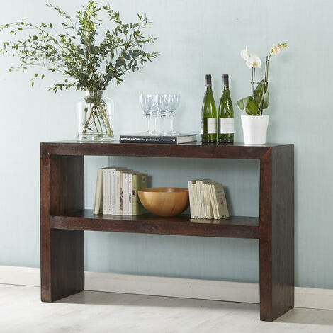 VERTY FURNITURE Dakota Mango Console Table with Shelf
