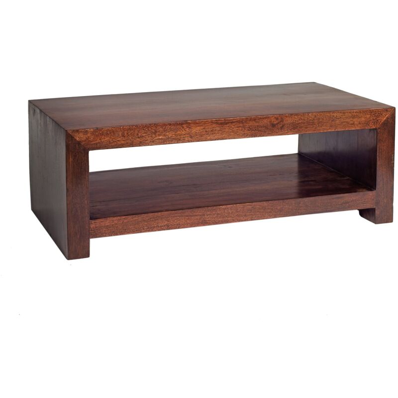 Dakota Mango Contemporary Coffee Table Large - Dark Wood