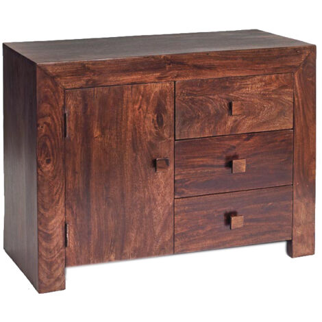Dakota Mango Sideboard 3 Drawers 1 Door