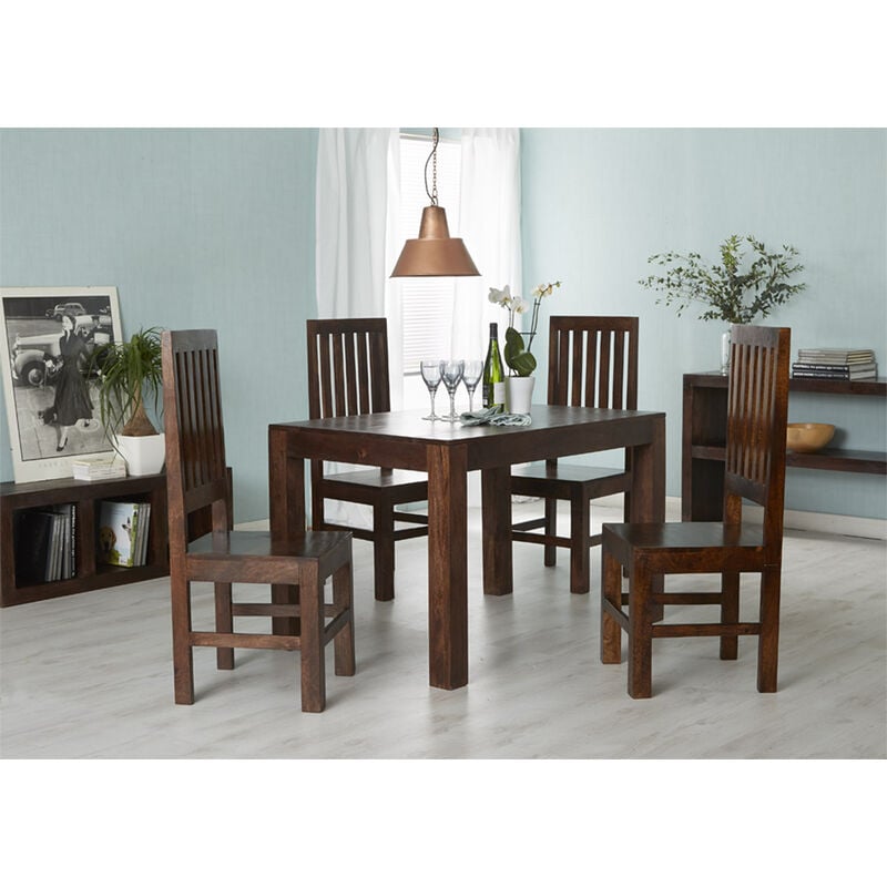 Dakota Mango Small Dining Table 4ft (120cm) - Dark Wood