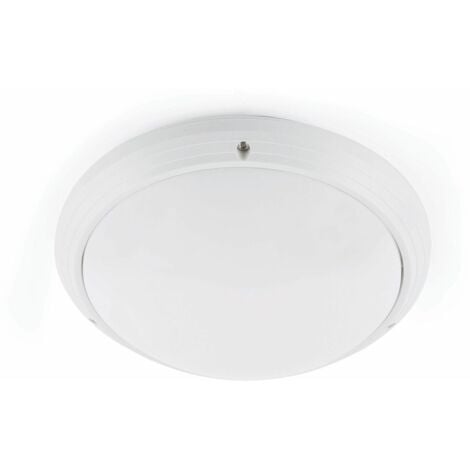 Plafonnier salle de bains Landon Métal blanc ampoules 8,2cm