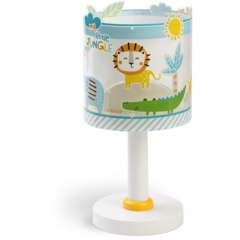 Dalber - Lampada da tavolo E-14, Giungla, Multicolore, 15 x 15 x 30.5