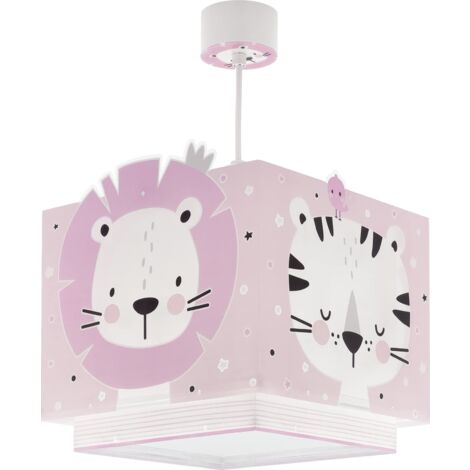 Dalber Plafoniera per bambini Baby Jungle Rosa Giungla Orso Leone Tigre Coniglio