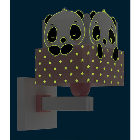 Dalber Wandlampe Panda Rosa - Glow In The Dark