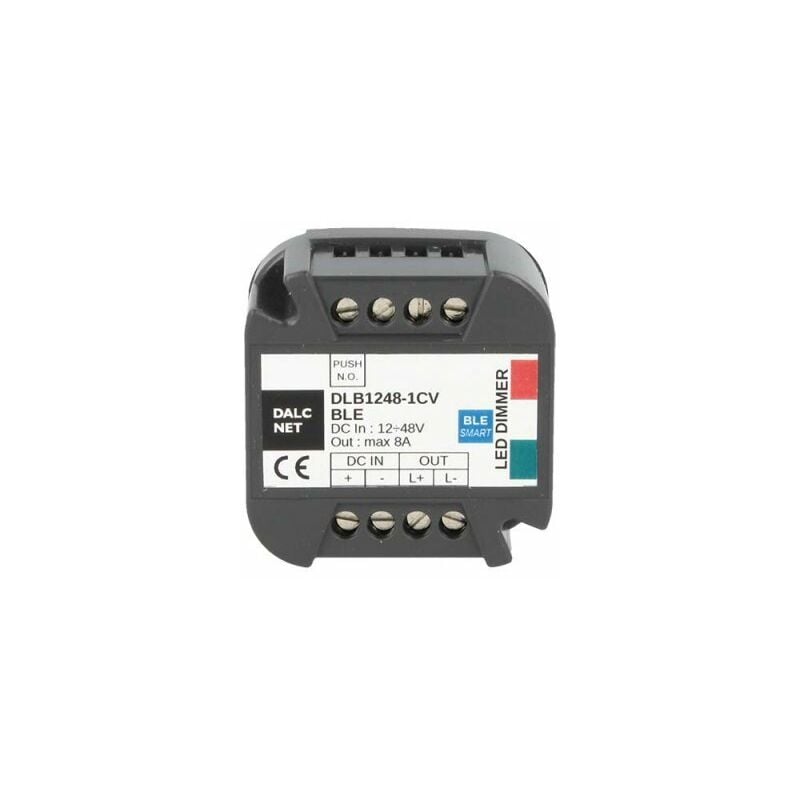 Image of Led Dimmer Con Smartphone Tramite Bluetooth e Pulsante n.o. DLB1248-1CV-BLE 12V 24V 48V 8A App Android iOS Iphone - Dalcnet