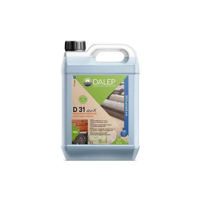 Protection hydrofuge Dalep d 31 éco·R bidon de 5l prêt à l'emploi pour tous supports poreux