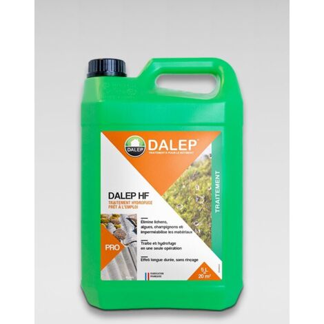 Dalep – Traitement hydrofuge prêt à l'emploi – Antimousse pour toit, mur et sol – Destination rouleau d'étanchéité – 5L
