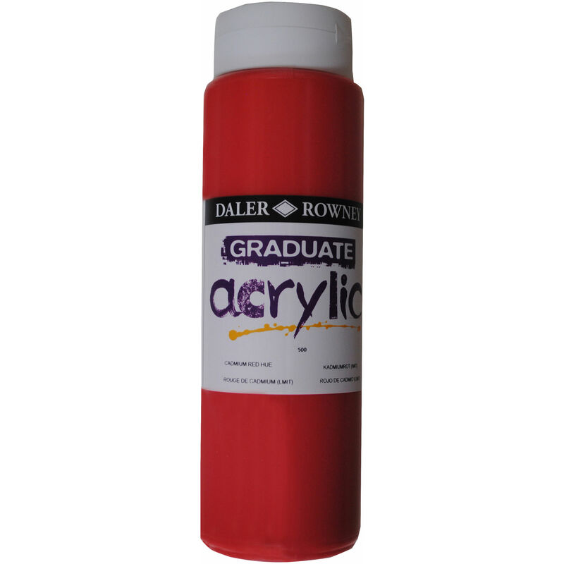 Daler-rowney - Daler Rowney 123500500 Graduate Acrylic Paint 500ml Cadmium Red Hue