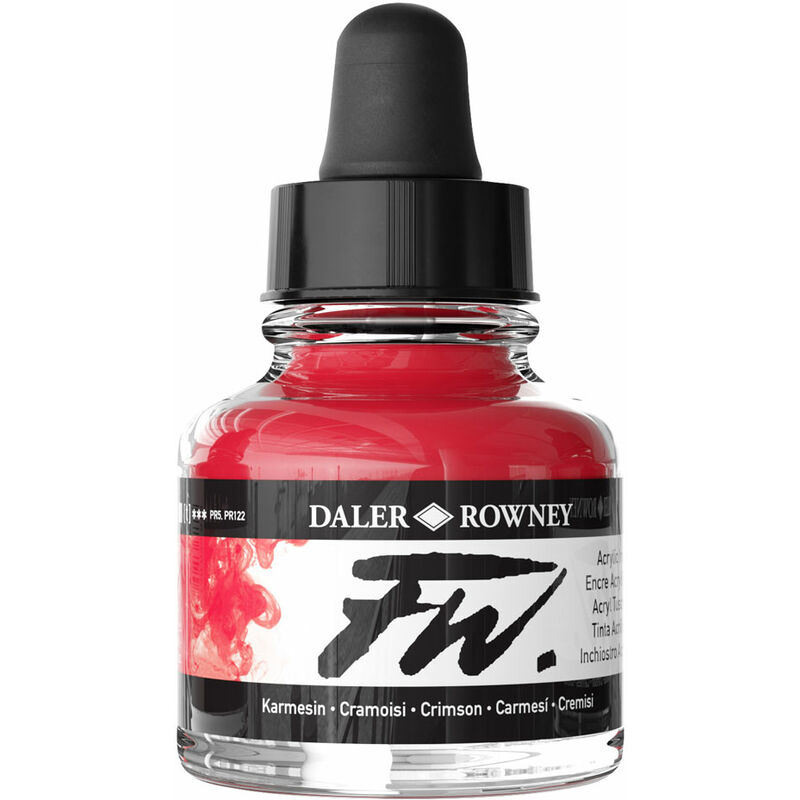 Daler-Rowney FW Artists Acrylic Ink 29.5ml Crimson