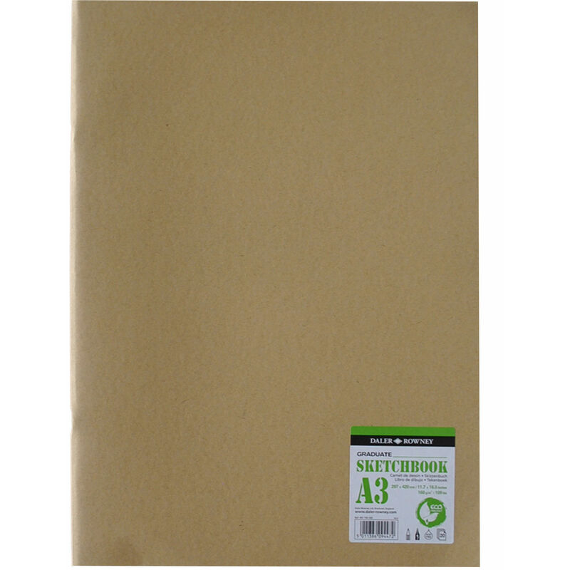 Daler-Rowney Graduate Eco Stapled Soft Cover Sketch Book A3 160G 20Sh