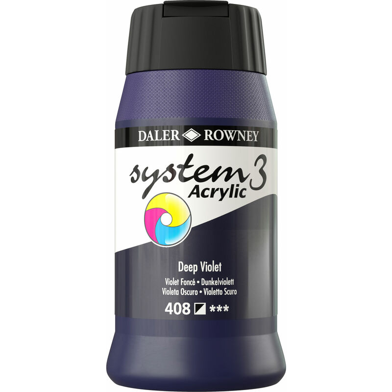 Daler-rowney - Daler Rowney System 3 Acrylic Paint Deep Violet 500ml
