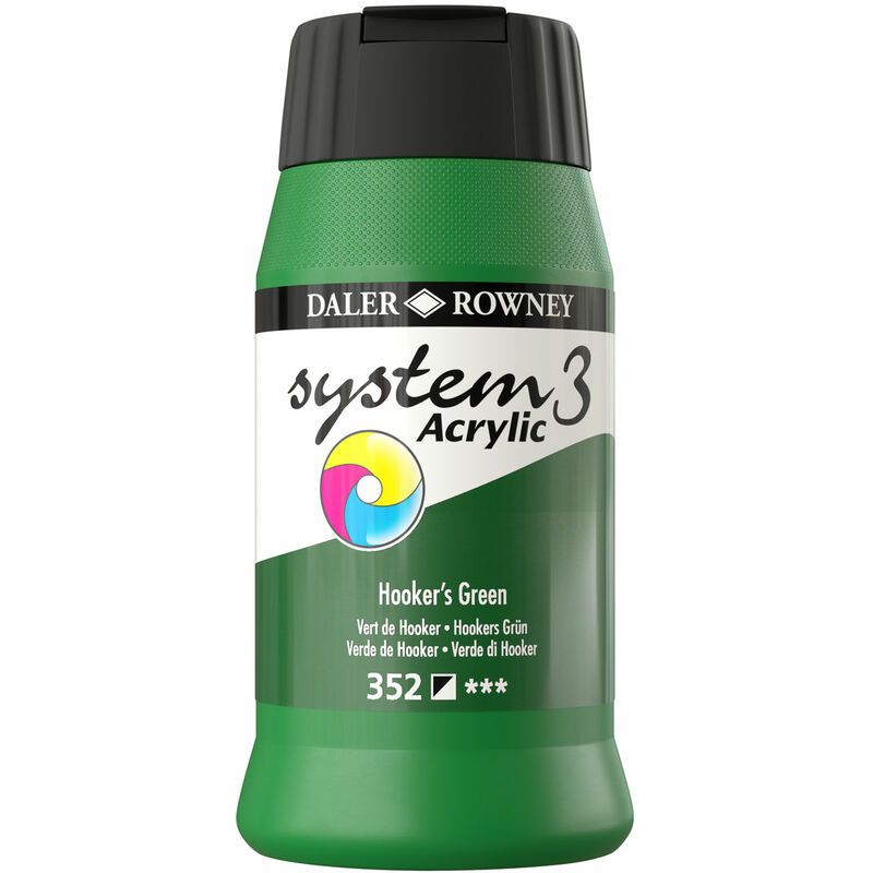 Daler-rowney - Daler Rowney System 3 Acrylic Paint Hookers Green (500ml)