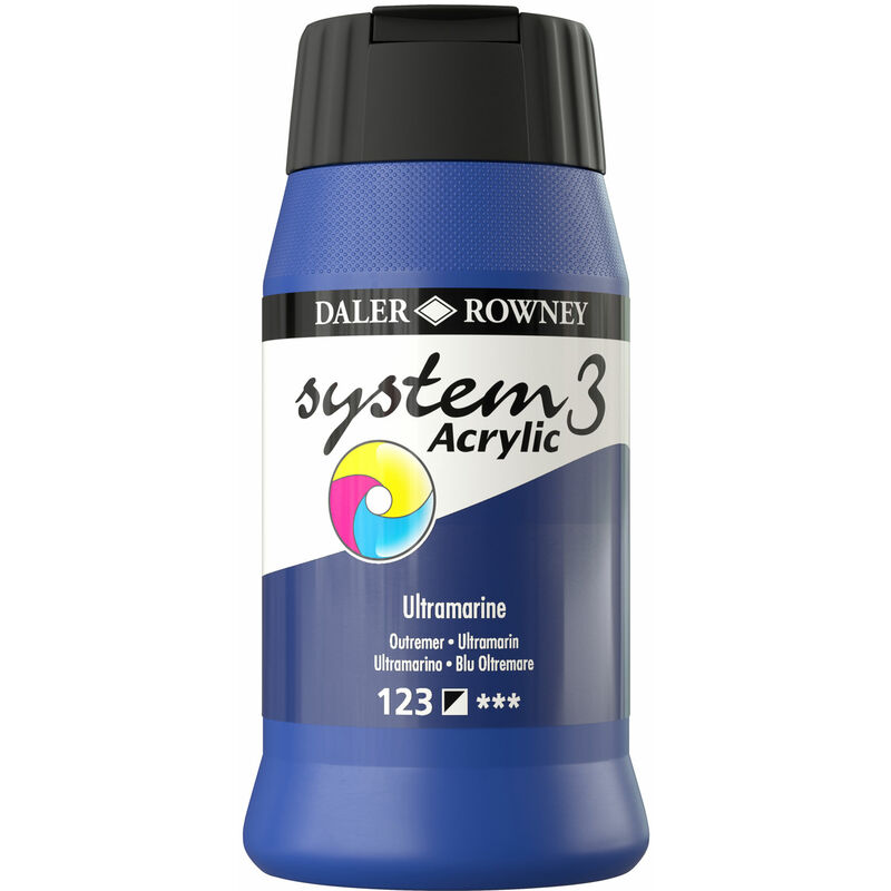 Daler-rowney - Daler Rowney System 3 Acrylic Paint Ultramarine (500ml)