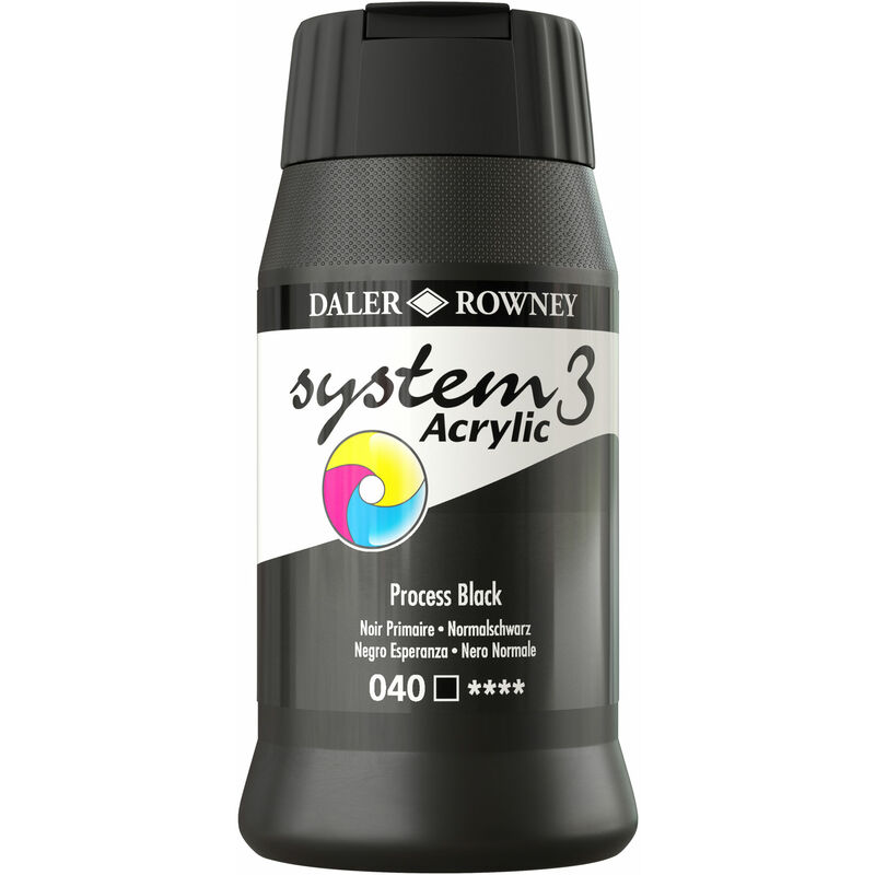 Daler-rowney - Daler Rowney System 3 Original Acrylic Paint 500ml Process Black