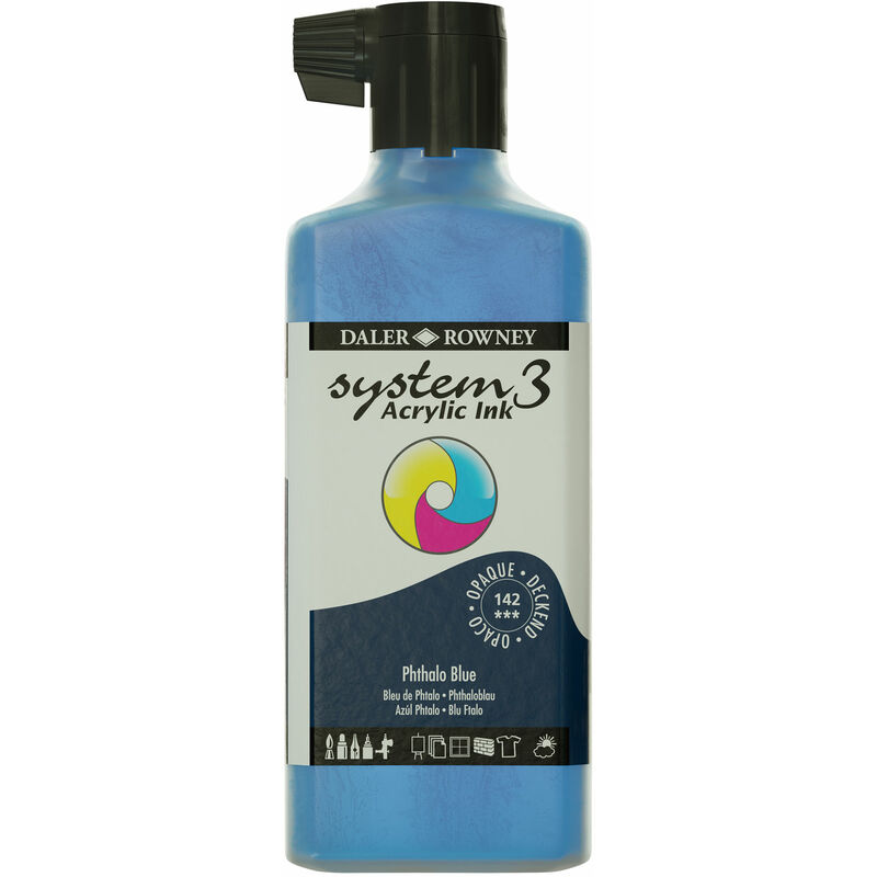 Daler-Rowney System3 Ink 180ml Phthalo Blue