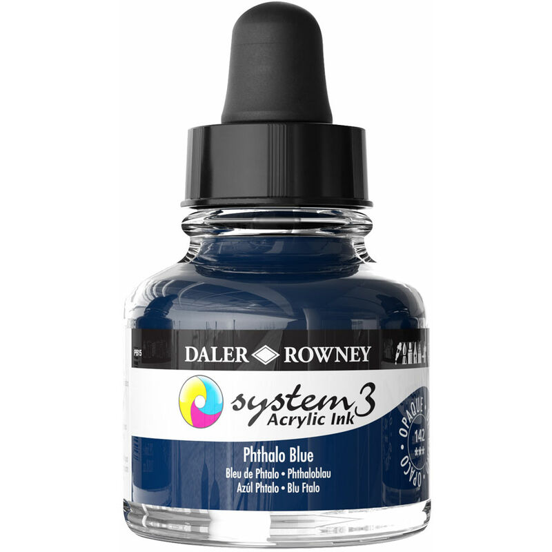 Daler-Rowney System3 Ink 29.5ml Phthalo Blue