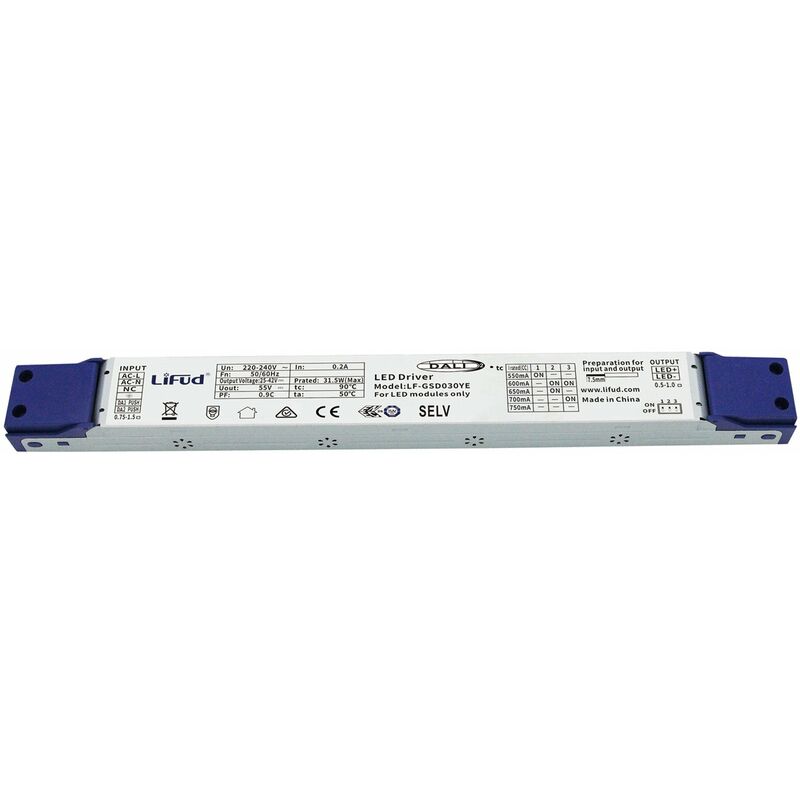 Dali 31.5W Digital led Driver - Flicker Free - 550 to 750mA Output - Dimmable