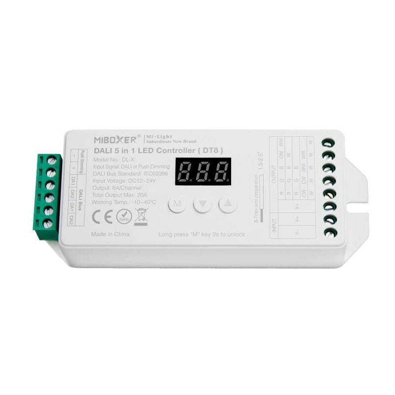 Ledbox - Contrôleur dali DT8, 5 en 1 (mono, cct, rgb, rgbw, rgb+cct)