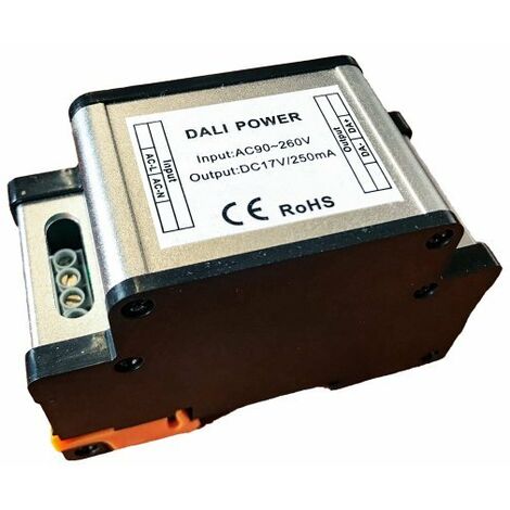 DALI Power Supply Alimentatore Trasformatore DALI DC17V 250mA Attacco Guida Rotaia DIN DL101
