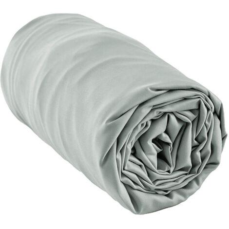 DALIA - Drap Housse 140x190cm 100 % Viscose de Bambou Vert d'Eau