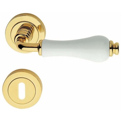 DALIA GRIFF MIT ROSETTE MESSING PORZELLAN RAHMEN MM.8
