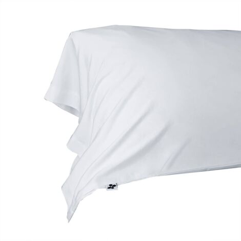 DALIA - Taie de Traversin 43x185cm 100 % Viscose de Bambou Chantilly