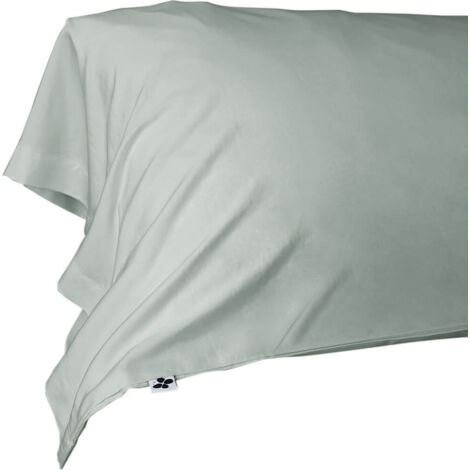DALIA - Taie de Traversin 43x185cm 100 % Viscose de Bambou Vert d'Eau