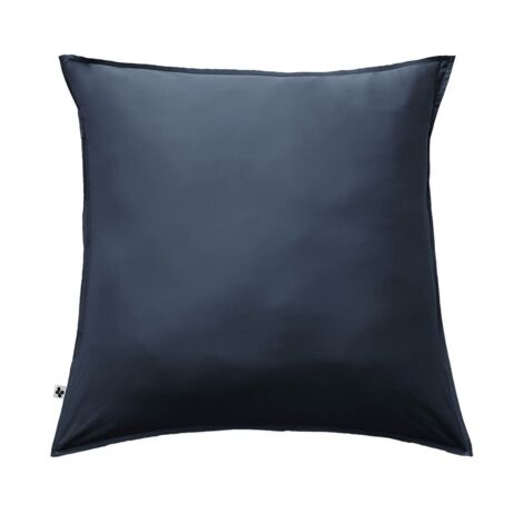 DALIA - Taie d'Oreiller 63x63cm 100 % Viscose de Bambou Bleu nuit