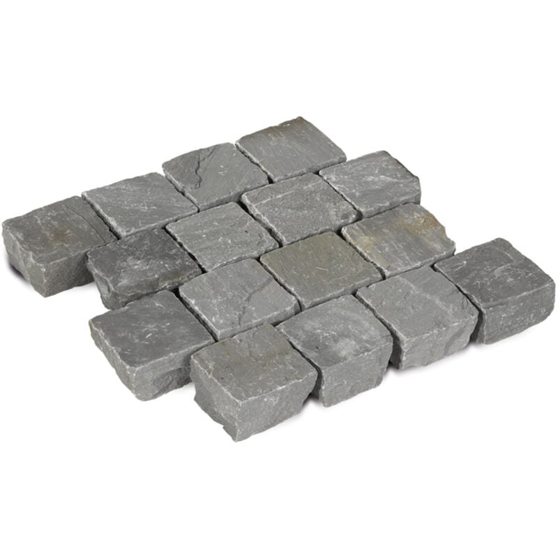 Capri - Pavé Grès Himalaya 10x10cm, ép.6/8cm - vendu au m²