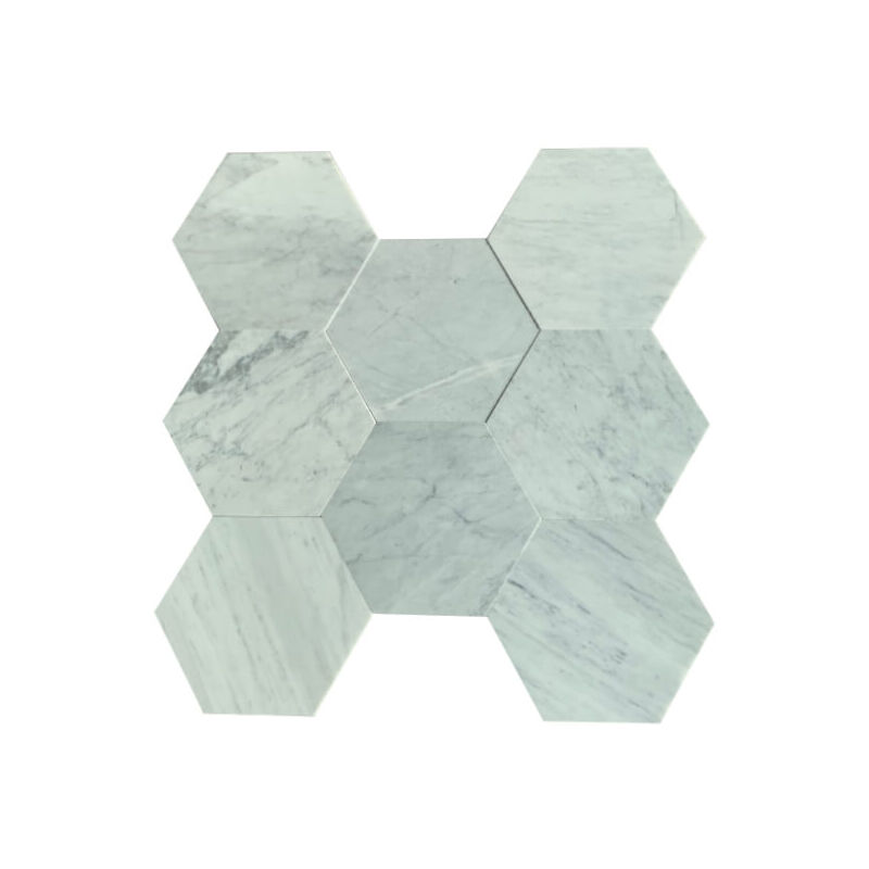 Capri - Dallage Marbre Blanc Hexagonal Zatoka - Vendu par lot de 0.822 m²