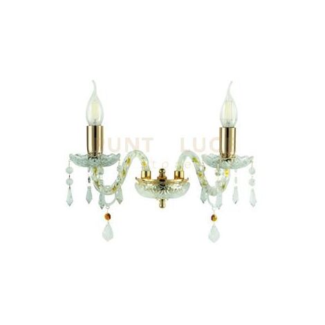 DALLAS/2 APPLIQUE ORO E CROMO 2 LUCI ATTACCO E14 L.35CM