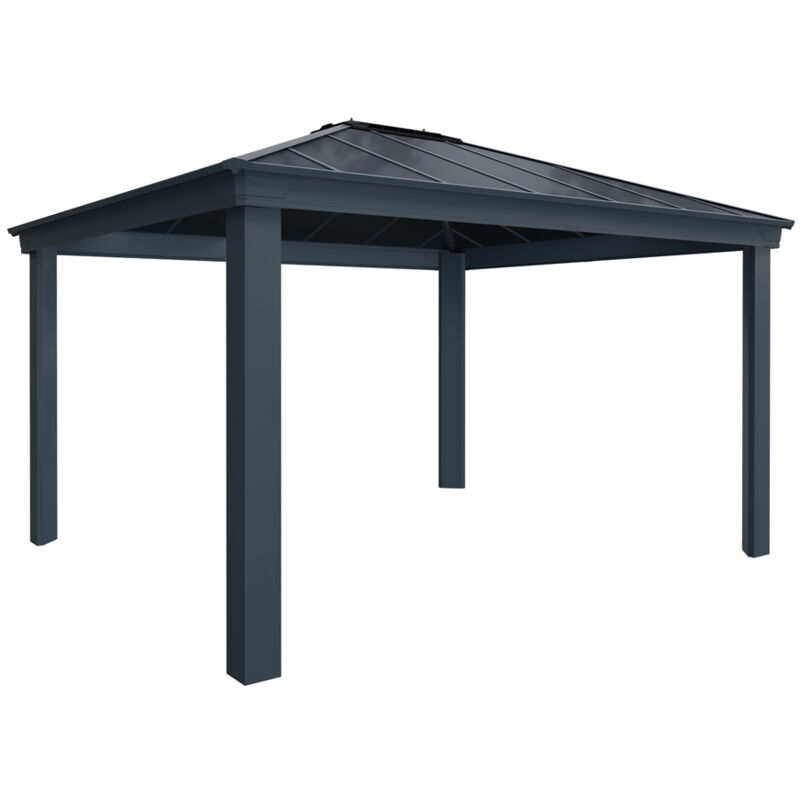 Palram - Tonnelle de jardin en aluminium et polycarbonate Dallas 3.6 x 4.3 m