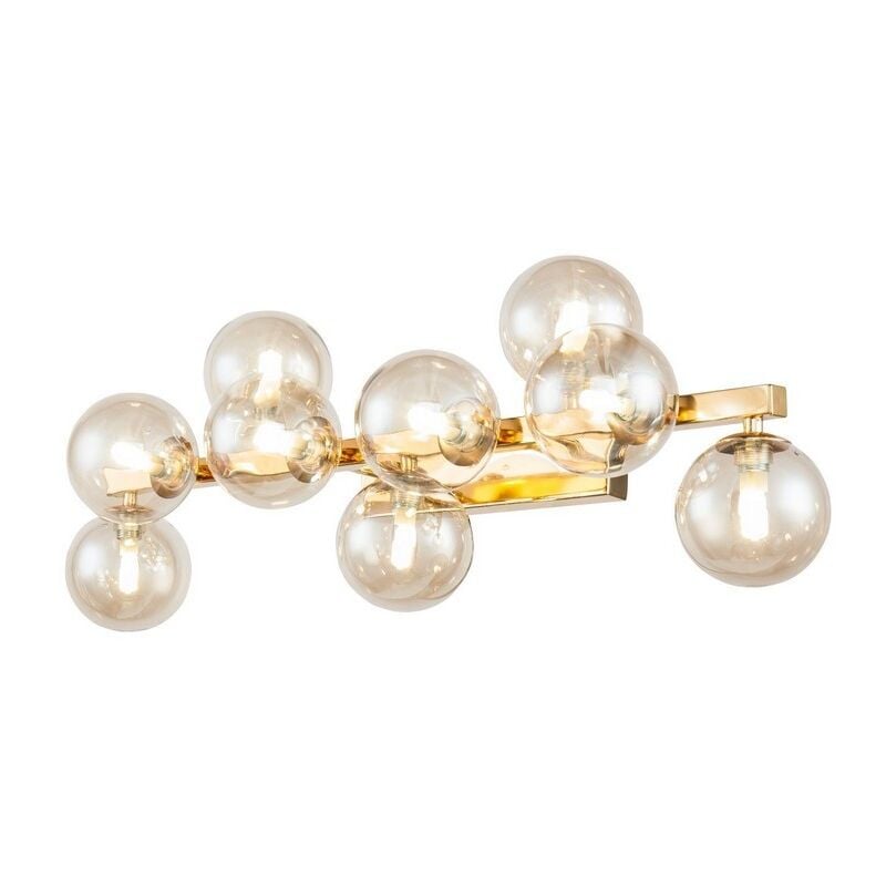 Dallas Applique murale dorée, 9 lumières, G9