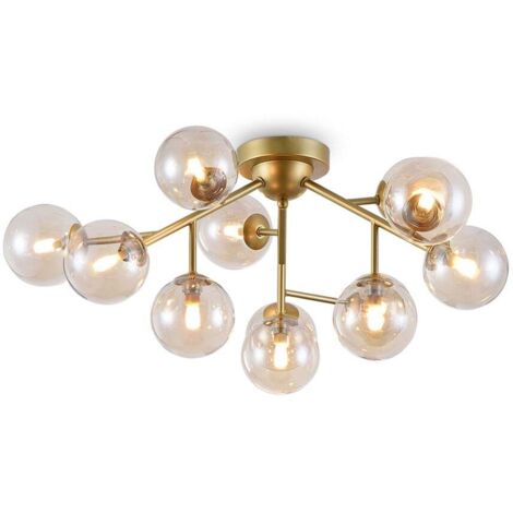 Dallas Plafón Semi Empotrado Dorado, 12 Luces, G9