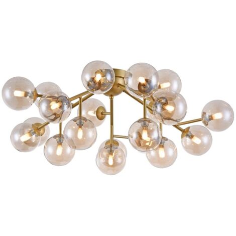 Dallas Plafón Semi Empotrado Dorado, 20 Luces, G9